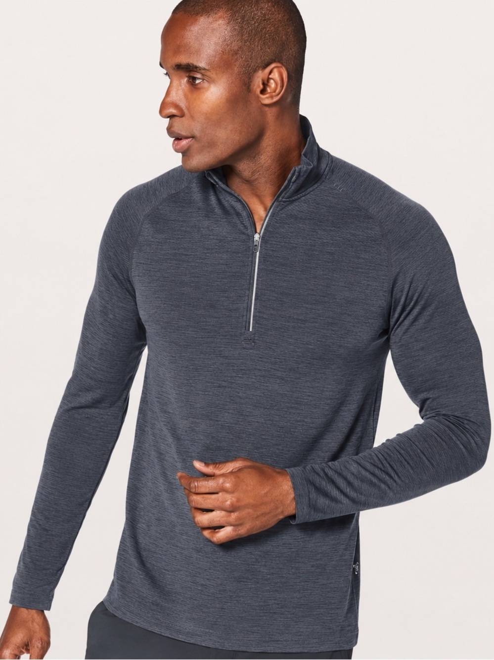 Lululemon Metal Vent Tech 1/2 Zip Navy Sz Medium Training Yoga Running Gym